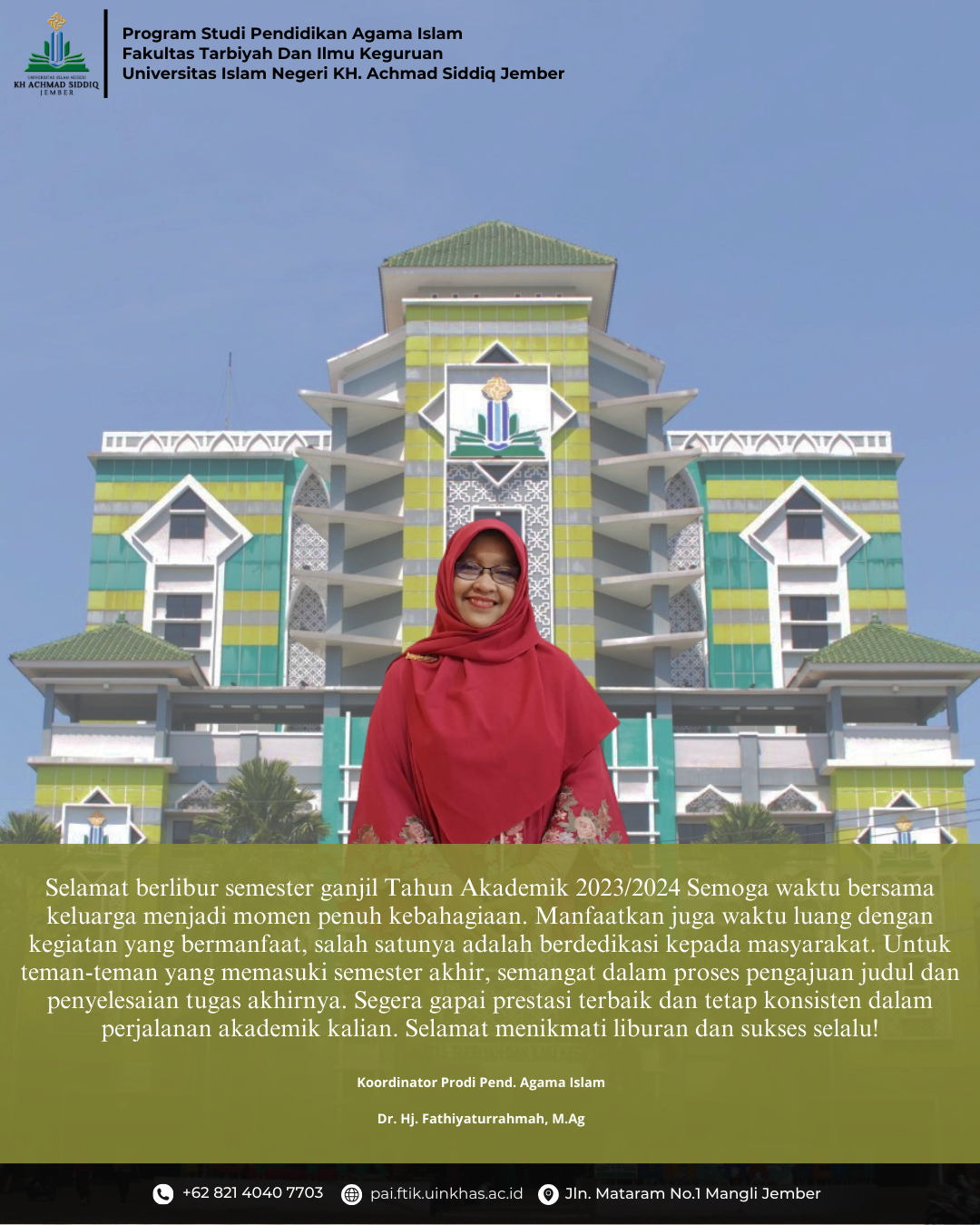 Selamat berlibur semester ganjil TA.2023/2024